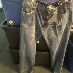 Men Levi's Slim Straight Blue Jeans